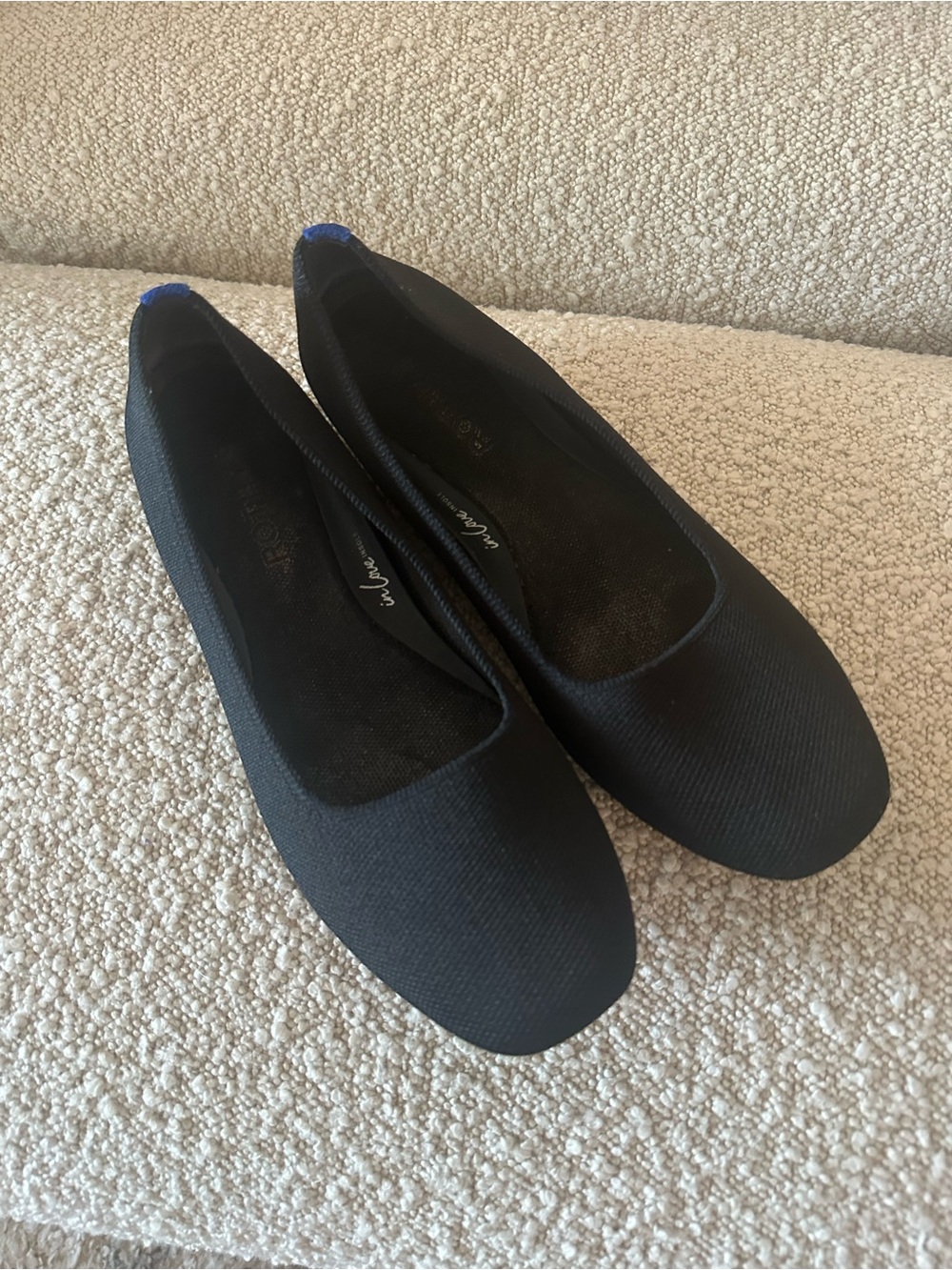 Rothy’s The Square Knit Ballet Flats in Black Women’s Size 9